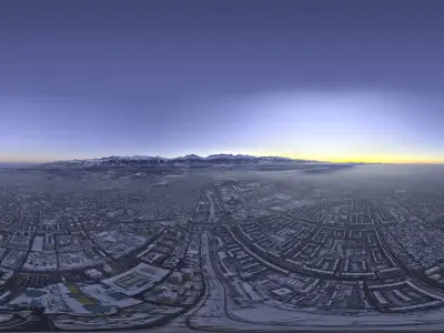 HDR - Winter Dawn Over The City 3D model