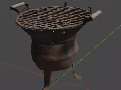 3D Scan  Landmann Redro Grill  Realistic BBQ Model OBJ FBX STL 3D model