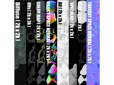 MALE MECH Warrior 01 Low-poly 3D model