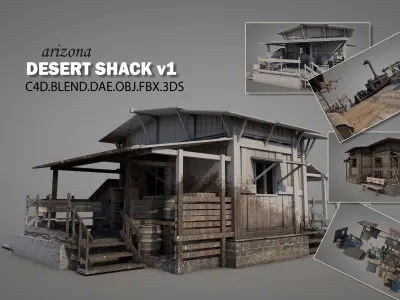Arizona Desert Shack v1 3D model