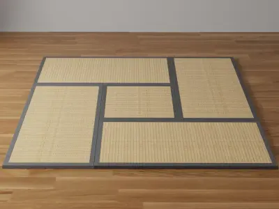 Japanese Tatami Room or Tea Room Set 3D model