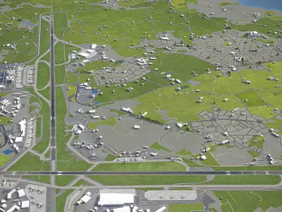 Malta - International Airport - MLA Low-poly 3D model
