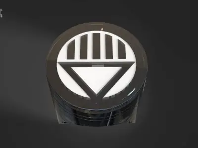 Black Lantern Ring with LED light 3D print model