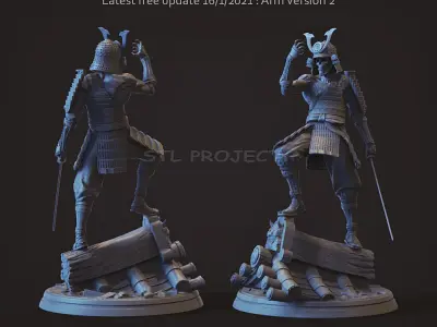 Dead Samurai 3D print model
