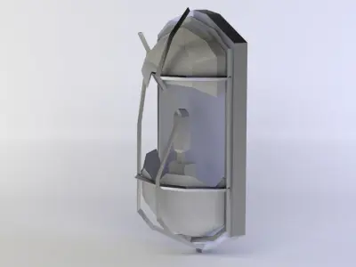 Grey lamp Low-poly 3D model