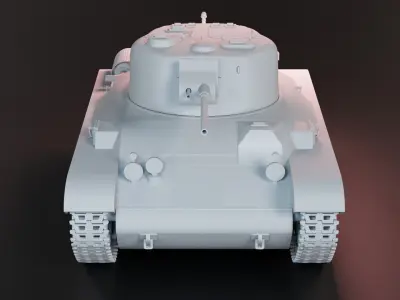 M22 Locust Light Tank Airborne Print Ready 3D print model