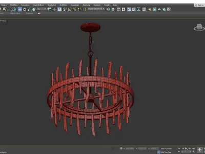 Revel Chandelier Low-poly 3D model