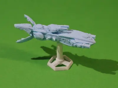 Broadclub Combat Cruiser Spaceship 3D print model