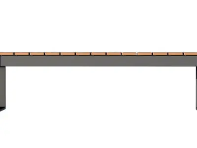 City Bench 01 Low-poly 3D model