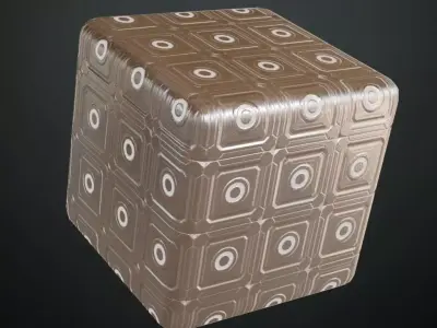 Brown Futuristic Glossy Panel Texture PBR Seamless Texture