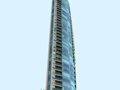 Low Poly Textured City Building Low-poly 3D model