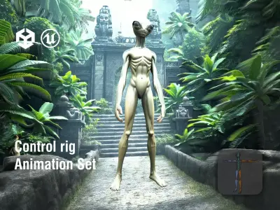 Chameleon Spy Slim Color Changing Character Low-poly 3D model