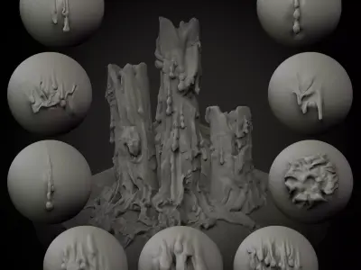 Zbrush - VDM  Wax Brush Texture