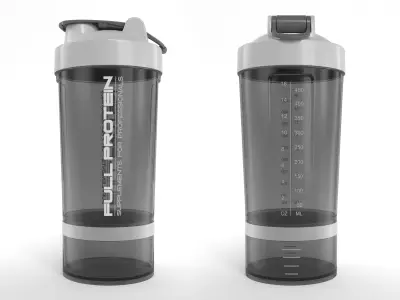 Shaker Full Protein Bottle Low-poly 3D model