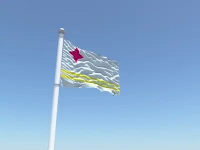 Aruba Flag 3D model