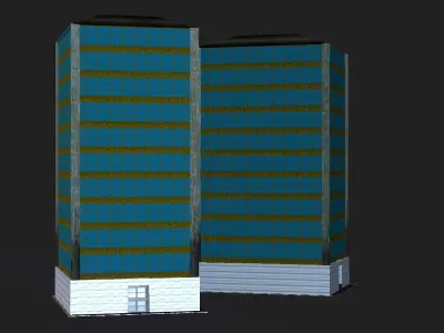 A building tall Low-poly 3D model