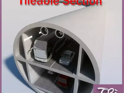 C TYPE TUNNEL SECTION 3D model