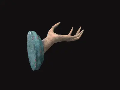 Medieval Torch V13 Low-poly 3D model