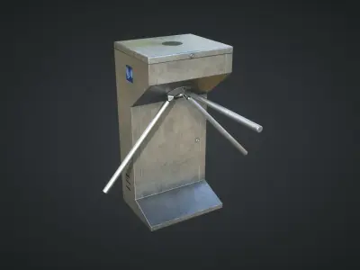 Inteligent Security Gates Pack Low-poly 3D model