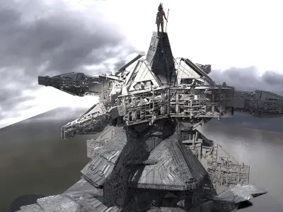 Anubis Watch pyramid tower 1 3D model