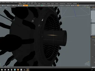sci-fi wheel extended 3D model