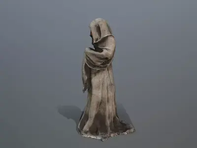 old statue  Low-poly 3D model