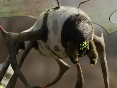 Ben 10 Stinkfly Classic with Wings Animation Low-poly 3D model