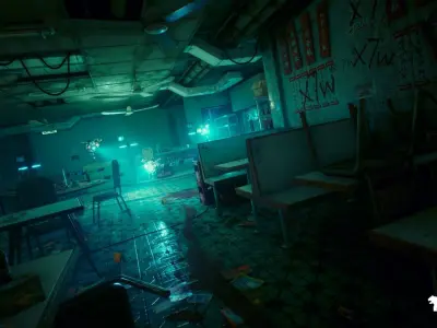 Restaurant Crime Scene Low-poly 3D model