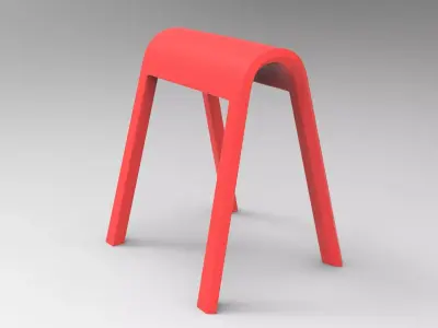 Mela Horse Seat Low-poly 3D model