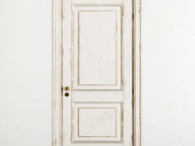 Old classic door 003 3D model