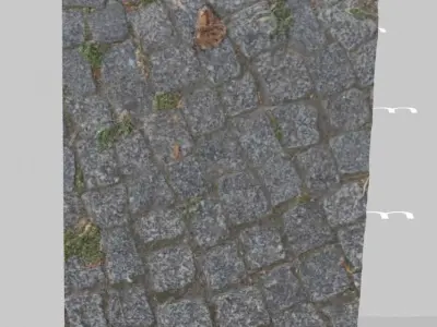 Cobblestone Road Tile 3D model