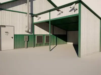  Industrial Farm Building 3D model