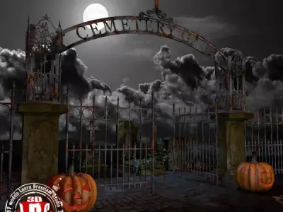 graveyard gate 3D model