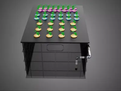 AUTOMATIC AEROPONIC CLONE STATION PLANT SPRAY CLONING CLONER KIT 3D model