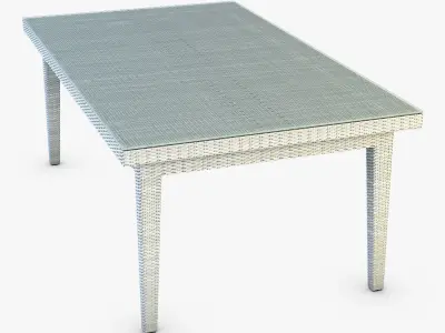 Rexus dining table white 3D model