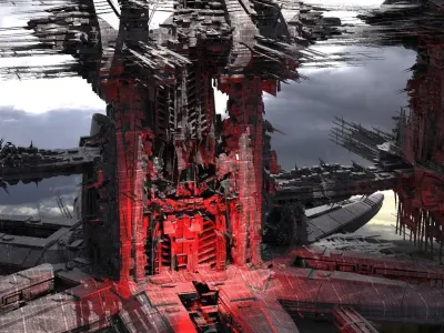 Cyberpunk Mega City Gangster Towers Kit bash  3D model