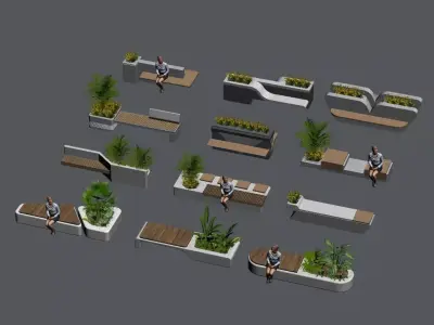 Landscape Bench 3D model