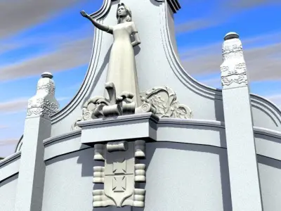 The old corner store 3D model