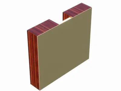 Wardrobe with drawers and doors 3D model