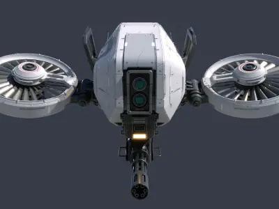 Sci-Fi Vehicle Series-Drone 01-PBR 3D model
