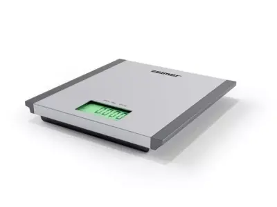Grey Digital Bathroom Scale 3D model
