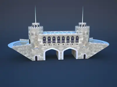 Muscat Gate Museum Low-poly 3D model