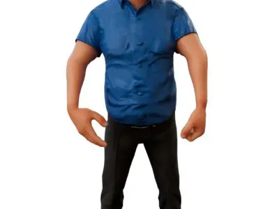 Dad Rigged Character 3d Model 3D model