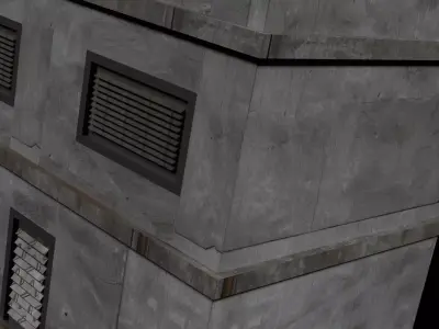 3 buildings house 3D model