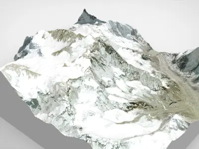 Mountain landscape Makalu Himalayas Nepal 3D model