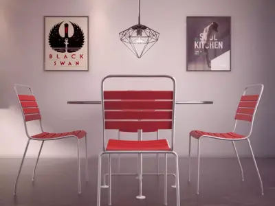 Atelier Alinea exterior garden table and chair furniture 3D model