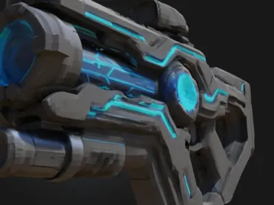 Ion Veil Plasma Rifle Low-poly 3D model