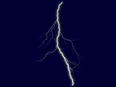 Realistic 3D Lightning CG-07 Low-poly 3D model