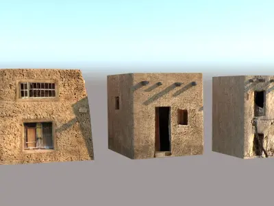 Arab Village Middle Eastern Houses Low-poly 3D model