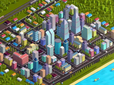 Low Poly City Pack 3 Low-poly 3D model